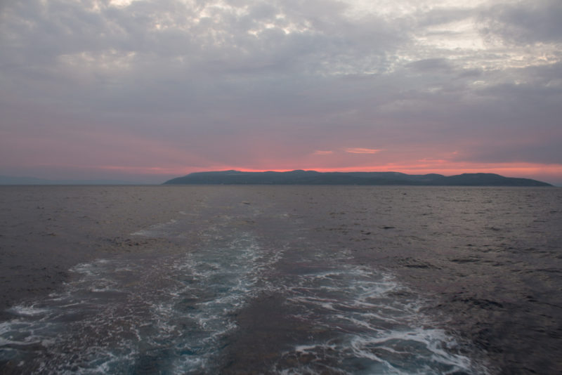 Brac Island i solnedgång